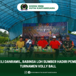 Mewakili Danramil, Babinsa Loh Sumber Hadiri Pembukaan Turnamen Volly Ball