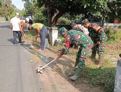 Kerja Bakti Babinsa Tanjungsari dan Warga Wujudkan Lingkungan Bersih Di Josenan