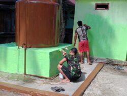 Satgas TMMD 126 Kodim Tambrauw Gotong Royong Selesaikan Pembuatan Sumur Bor di Kampung Mega