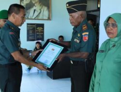 Kodim 1505/Tidore Gelar Acara Purna Bhakti dan Pelepasan Pindah Satuan Personel