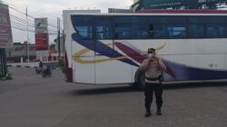 Personel Polsek Cikupa Laksanakan Strong Point Pagi di Perempatan Cikupa Mas