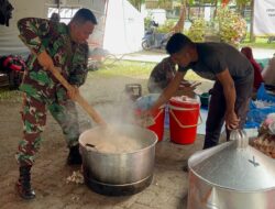 TNI Operasikan Dapur Lapangan di Langkat untuk Bantu Warga Terdampak Banjir