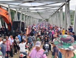 TNI Rampungkan Jembatan Bailey Teupin Mane, Aktivitas Warga Sekitar Kembali Normal