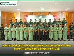 Kodim 0906/Kutai Kartanegara Gelar Acara Korps Raport Masuk dan Pindah Satuan