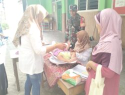 Babinsa Kelurahan Rembang Dampingi Kegiatan Penimbangan Balita Bersama Kader Posyandu