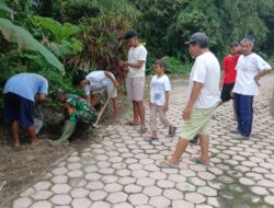Cegah Longsor, Babinsa Garum Bersama Warga Tanam Pohon Keras Di Lingkungan Magersari