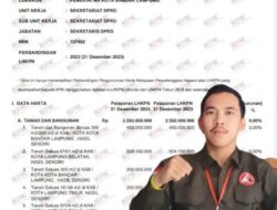 LSM Trinusa Soroti Dugaan Anomali LHKPN Sekwan DPRD Bandar Lampung, Renca Desak ke KPK dan PPATK Untuk Di Periksa
