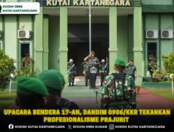 Upacara Bendera 17-an, Dandim 0906/Kkr Tekankan Profesionalisme Prajurit