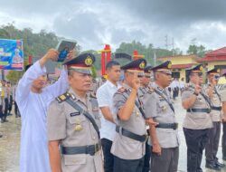 Polres Maybrat Gelar Upacara Serah Terima dan Pelantikan Sejumlah Pejabat