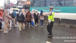 PECAK Pagi, Personel Lantas Polsek Cikupa Laksanakan Pengaturan Arus di Jalan Raya Serang