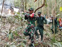 TNI Temukan dan Evakuasi Kecelakaan Pesawat Pelita Air di Pegunungan Krayan Timur, Kalimantan Utara
