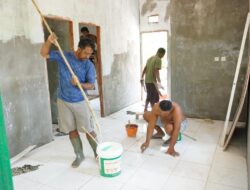 Progres TMMD Ke-127 Kaimana Tembus 60 Persen, Pemasangan Keramik Dikebut