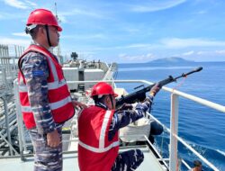 KRI Balongan-908 dan KRI Hampala-880 Sukses Gelar Latihan RAS di Perairan Maluku Utara