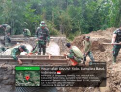 Gotong Royong TNI–Rakyat, Kodam XX/Tuanku Imam Bonjol Bangun Jembatan Pulihkan Akses Warga Tanah Datar
