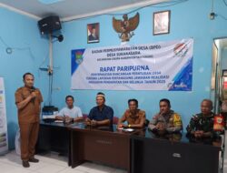 Anggota Polsek Cikupa Hadiri Musyawarah Desa Sukanagara, Bahas LPJ APBDes 2026