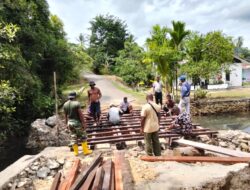 TMMD Ke-127 Kodim 1804/Kaimana Genjot Terus Pembangunan Jembatan Kampung Marsi Menuju Kampung Sisir, Wujud Nyata Sinergi TNI dan Rakyat