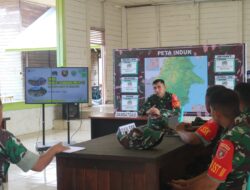 Dansatgas TMMD Wiltas Ke-127 Kodim 0912/Kubar Gelar Evaluasi di Posko Linggang Amer