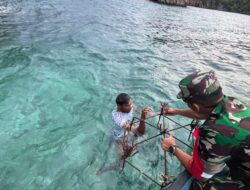 TMMD ke-127 Kodim 1804/Kaimana: Dandim Pimpin Transplantasi Terumbu Karang di Laut Pulau Sanus