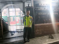 Polsek Cikupa Laksanakan Pengamanan Shalat Tarawih di Masjid Jami Nururrohman Talagasari