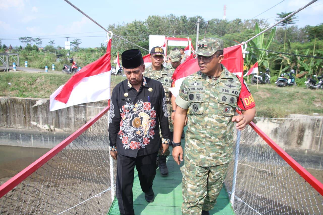 Tasyakuran Jembatan Garuda Dan Perintis Garuda, Dandim 0808/Blitar Bersama Forkopimcam Permudah Akses Mobilitas Warga