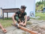 Pondasi Bak Penampungan Air Bersih Mulai Dilaksanakan oleh Satgas TMMD ke-128 Kodim 1801/Manokwari