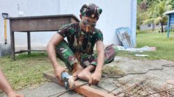 Pondasi Bak Penampungan Air Bersih Mulai Dilaksanakan oleh Satgas TMMD ke-128 Kodim 1801/Manokwari