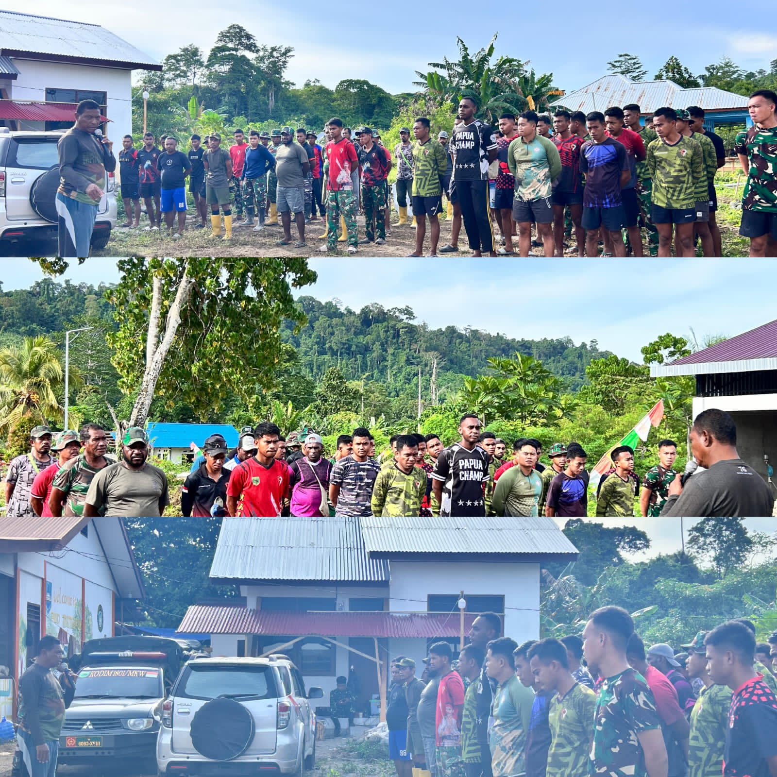 Apel Pagi TMMD Ke-128 Kodim 1801/Manokwari Perkuat Semangat Satgas di Tanah Rubuh: Komandan SSK Kerahkan Personel Ke Sasaran Pembangunan Tmmd
