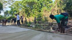 Progres Pengecoran Jalan TMMD Ke-128 Capai 85 Persen