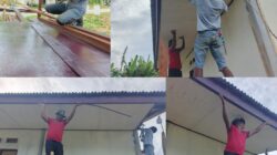 Satgas TMMD Lakukan Pemasangan Lis Plafon