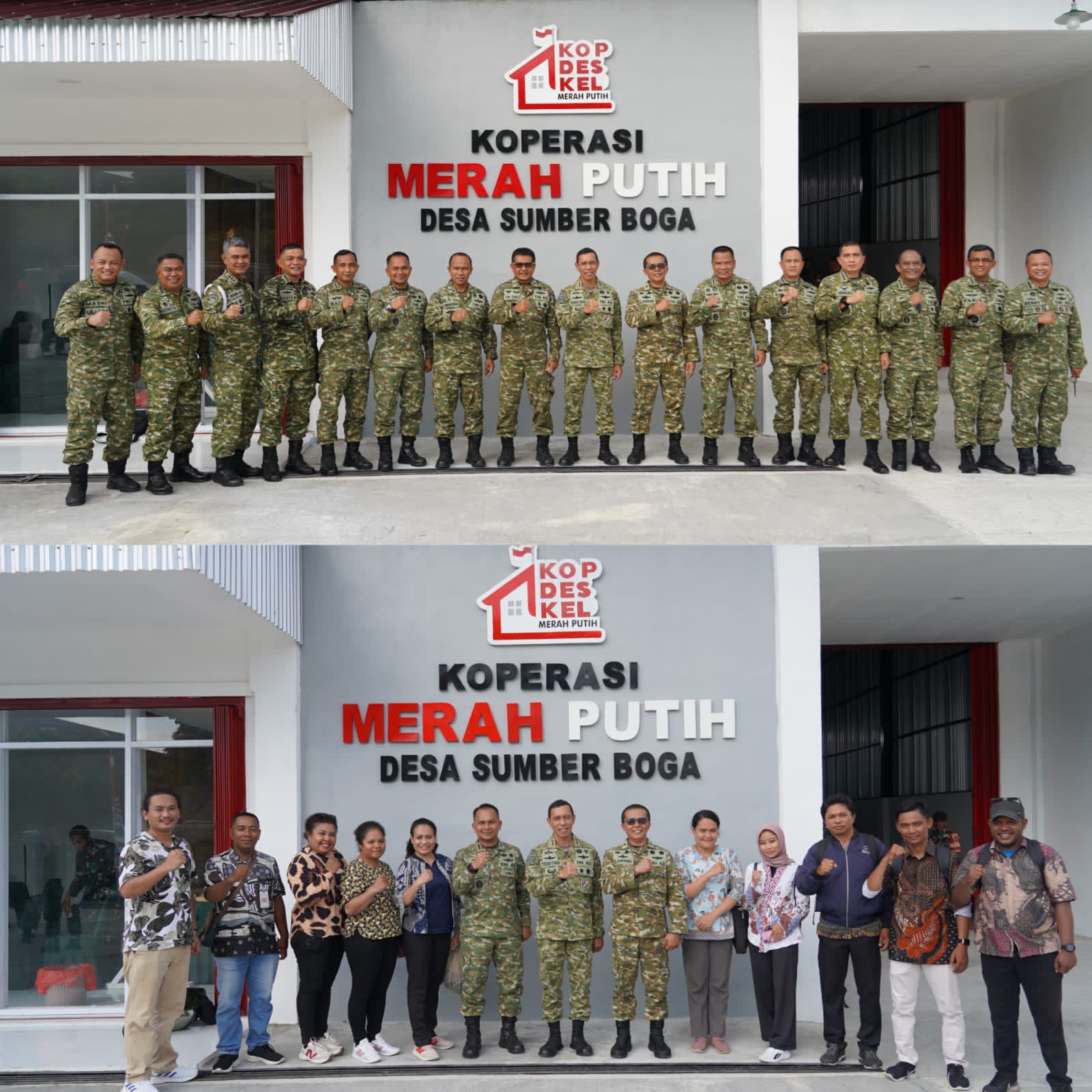 Dandim 1801/Manokwari Dorong Ekonomi Rakyat PB, Hadiri Vicon Peresmian 1.061 Koperasi Desa Se-Indonesia
