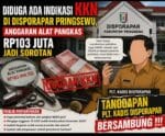 Diduga Ada Indikasi KKN di Disporapar Pringsewu, Anggaran Alat Pangkas Rp103 Juta Jadi Sorotan