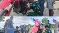 Sertu Calvin Bantu Perbaiki Motor Warga yang Mengalami Kerusakan Sertu Calvin Bantu Perbaiki Motor Warga yang Mengalami Kerusakan