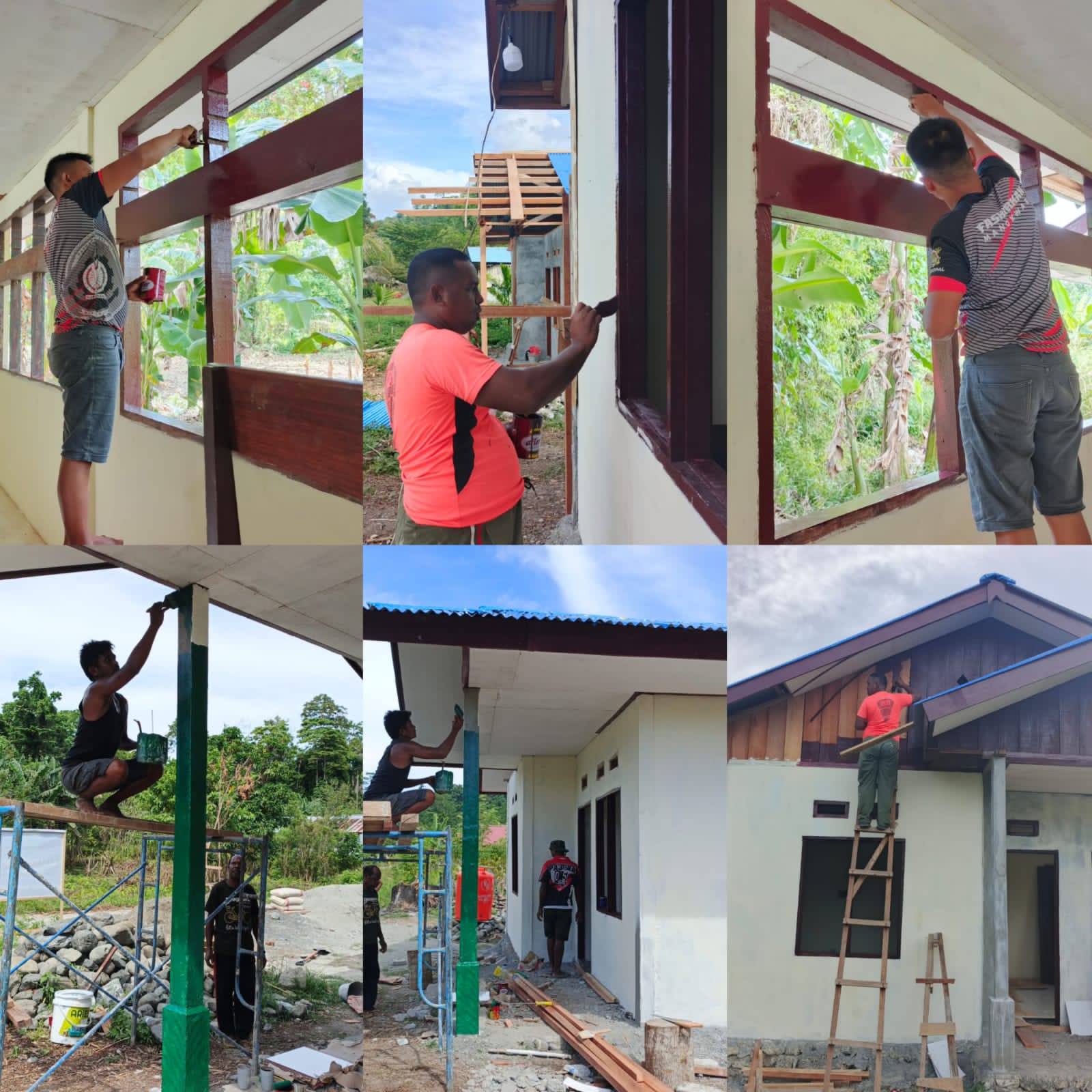 Pengecatan RTLH TMMD Ke-128 Kodim 1801/Manokwari Masuki Tahap Finishing Pengecatan RTLH TMMD Ke-128 Kodim 1801/Manokwari Masuki Tahap Finishing