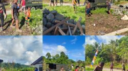 Bersama Warga, Satgas TMMD Ke-128 Kodim 1801/Manokwari Muat Batu Untuk Pondasi Pagar Gereja GPKAI Jemaat Erroi Bersama Warga, Satgas TMMD Ke-128 Kodim 1801/Manokwari Muat Batu Untuk Pondasi Pagar Gereja GPKAI Jemaat Erroi