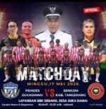 Kepala Desa Sukadamai Apresiasi Sportivitas Laga Senkom FC kontra Pemdes