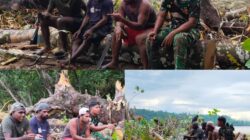 Satgas TMMD Ke-128 Kodim 1801/Manokwari, Jalin Komunikasi Sosial Dengan Warga di Kampung Tanah Rubuh