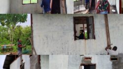 Satgas TMMD Ke-128 Kodim 1801/Manokwari Laksanakan Pengecatan RTLH di Kampung Tanah Rubuh