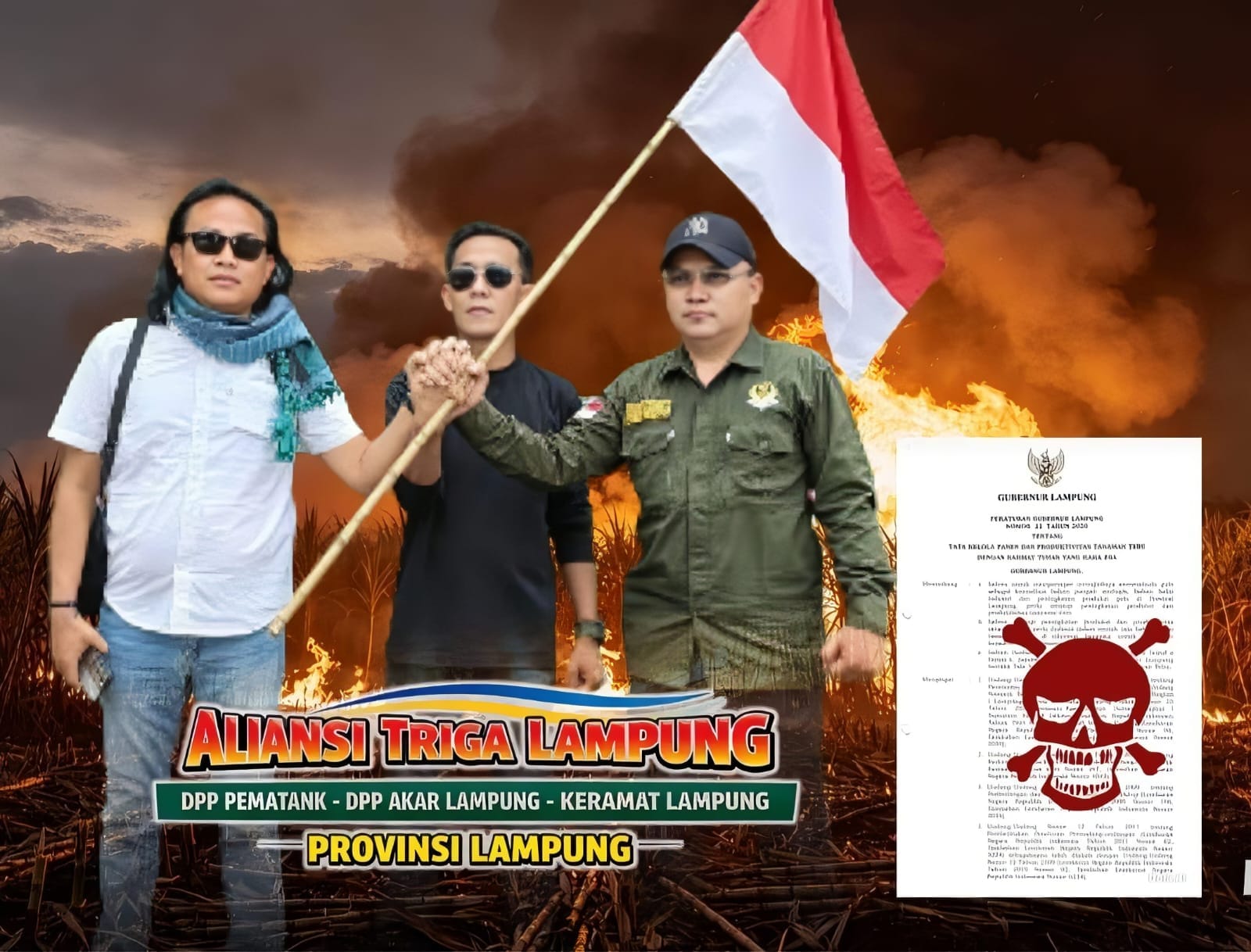 Skandal Pergub Tebu Mulai Dibongkar, Triga Lampung Desak Kejati Usut Keterlibatan Elite dan Korporasi