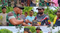 Pembagian Bibit Kakao, Satgas TMMD Ke-128 Kodim 1801/Manokwari Dorong Peningkatan Ekonomi Warga