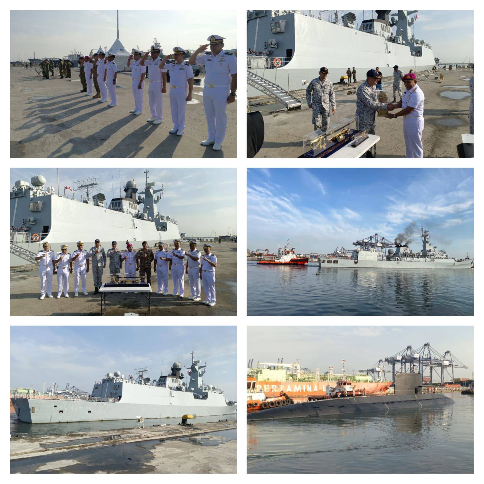 Pagi Penuh Profesionalisme, TNI AL Kawal Pelepasan Kapal Perang Pakistan di Tanjung Priok