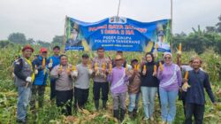 Kanit Binmas Polsek Cikupa Hadiri Panen Jagung Program Ketahanan Pangan di Desa Dukuh