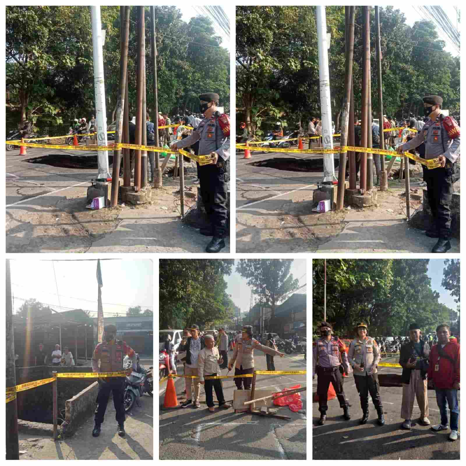 Jalan Raya Lenteng Agung Ambles Diduga Akibat Gorong-Gorong Terkikis, Arus Kendaraan Tersendat