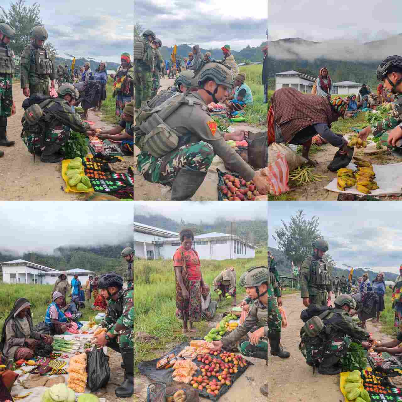 Satgas Yonif 2 Marinir Hadir untuk Rakyat, Borong Hasil Tanaman Warga Distrik Aradide Papua Tengah Satgas Yonif 2 Marinir Hadir untuk Rakyat, Borong Hasil Tanaman Warga Distrik Aradide Papua Tengah