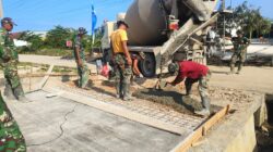Jelang Penutupan TMMD Ke 128, Satgas Kodim 0908/Bontang Kebut Pengerjaan Sasaran Fisik Utama