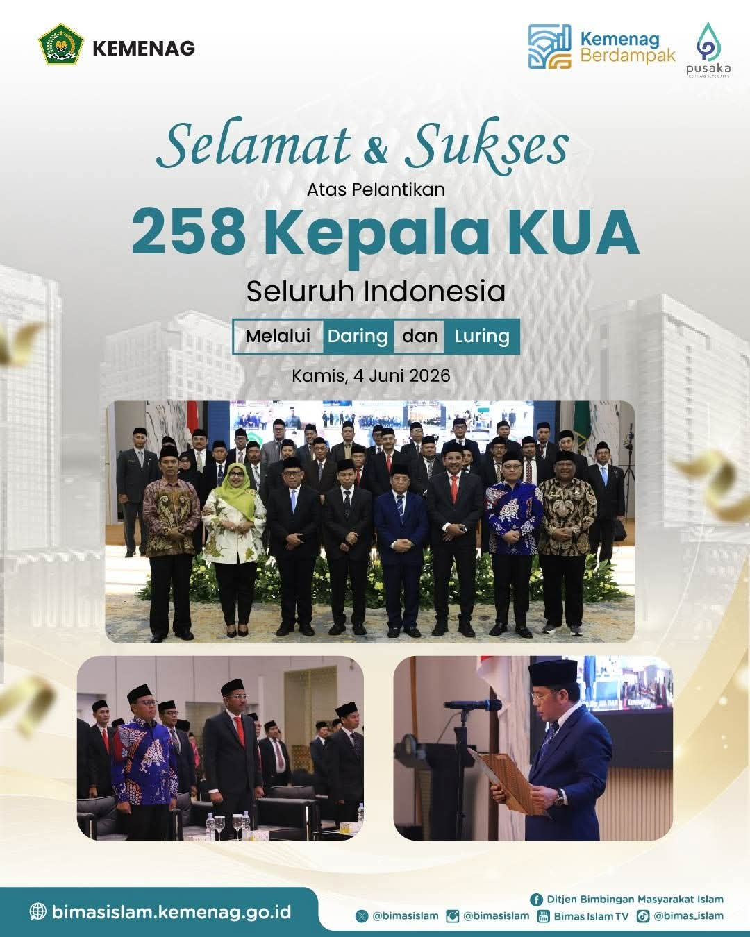 Pelantikan Kepala KUA: 15 Pemimpin Perempuan Bawa Inklusi dan Inovasi