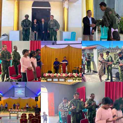 Merajut Kasih dan Kedamaian, Satgas Yonif 2 Marinir Dampingi Ibadah Minggu Warga Waghete Merajut Kasih dan Kedamaian, Satgas Yonif 2 Marinir Dampingi Ibadah Minggu Warga Waghete
