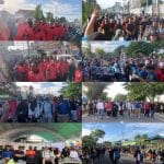 Personel Polda PBD Hadiri Jalan Santai Peringati Tahun Baru Islam 1 Muharram 1448 H di Kota Sorong
