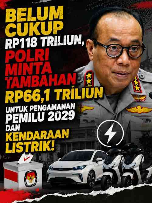 Kebutuhan Tembus Rp184 Triliun, Polri Usulkan Suntikan Dana Jumbo ke DPR