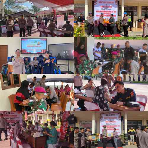 Polda PBD Gelar Bakti Kesehatan, 150 Warga Ikuti Pemeriksaan Gratis dan 100 Personel Donorkan Darah