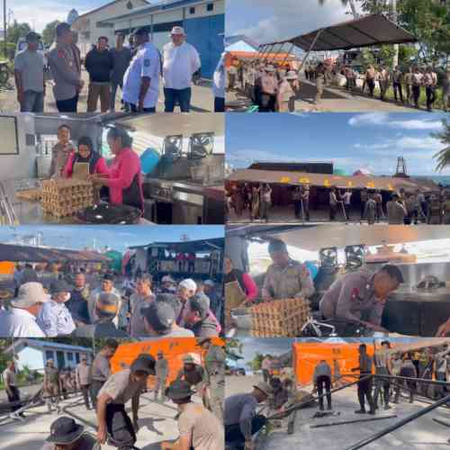Sat Brimob Polda PBD Gerak Cepat Bantu Korban Bencana Kebakaran di Kota Sorong